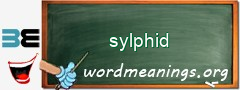 WordMeaning blackboard for sylphid